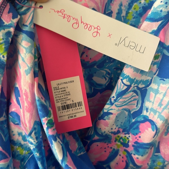 NWT Lilly Pulitzer Caicos Dress UPF 50+ calypso coast Small - Picture 2 of 4